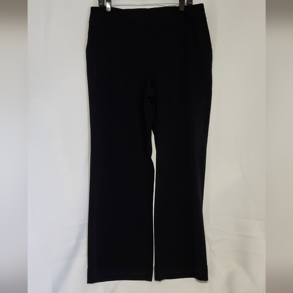 Investments Women's Black High Waisted Cuffed Slack/Dress Pants Size 14R 🐈 - Picture 4 of 10